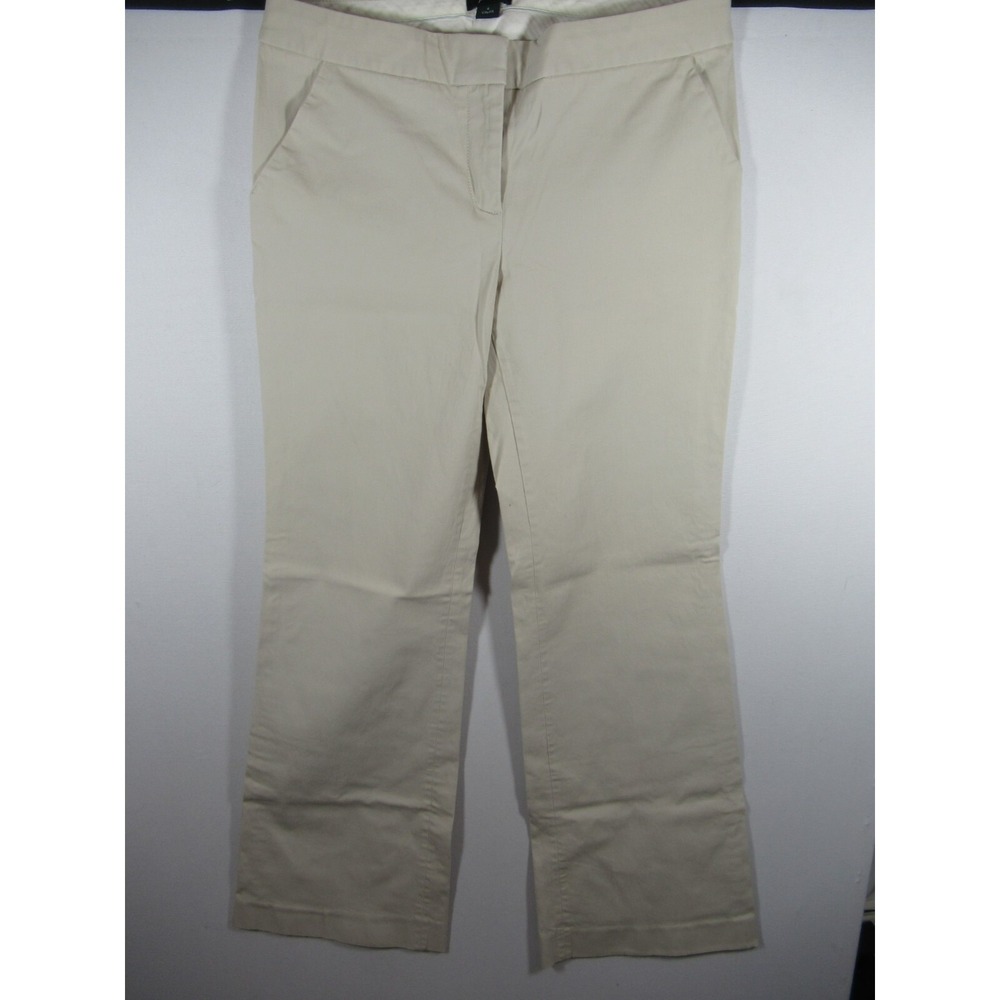 J Crew City Fit Pants Women 6 Beige Flared Y2K